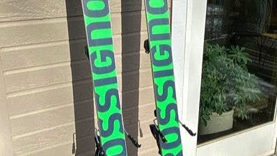 Base of the Rossignol Black Ops Holy Shred Skis.