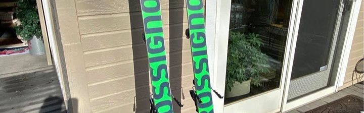 Base of the Rossignol Black Ops Holy Shred Skis.