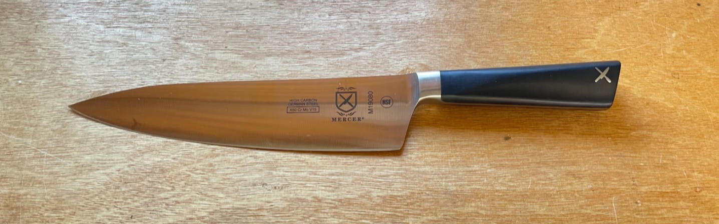 The Mercer ZUM 8-in Chef's Knife.