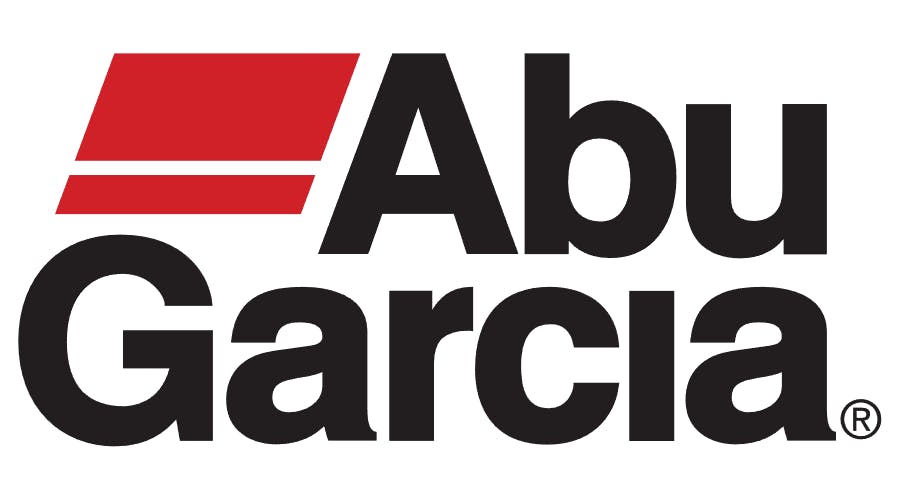 The Abu Garcia logo reads "Abu Garcia" next to a red parallelogram. 