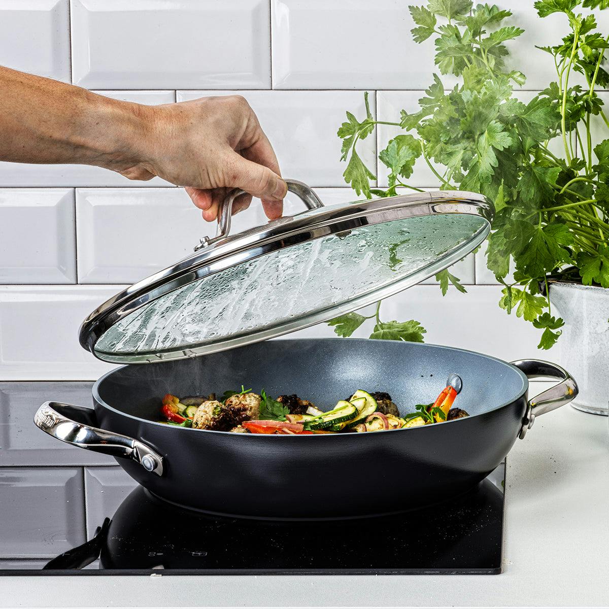 GreenPan Valencia Pro 11 Ceramic Non-Stick Everyday Pan - Gray