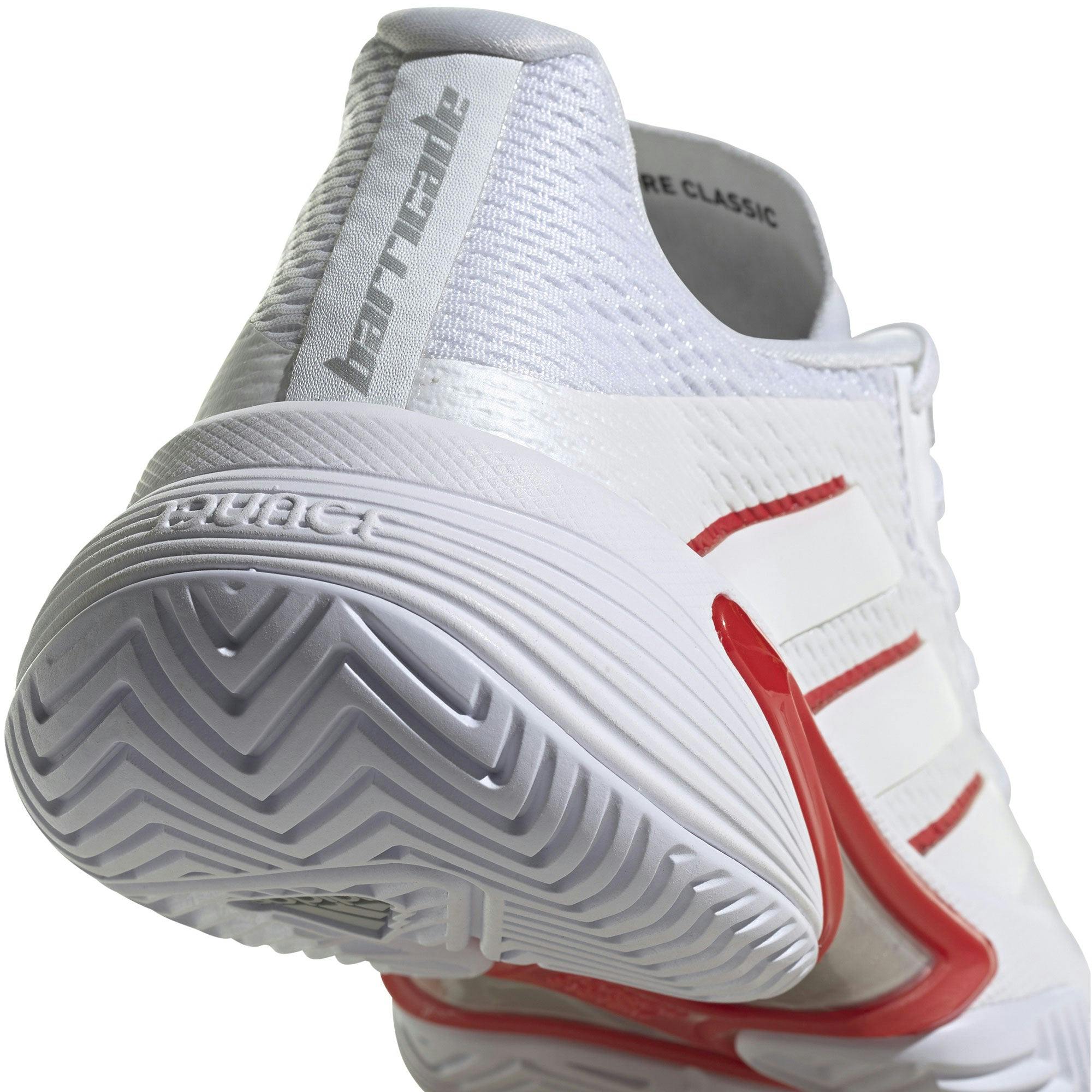Adidas Barricade White-Silver Womens Tennis Shoes - WHT/SLVR/GY2 / B Medium / 7.0