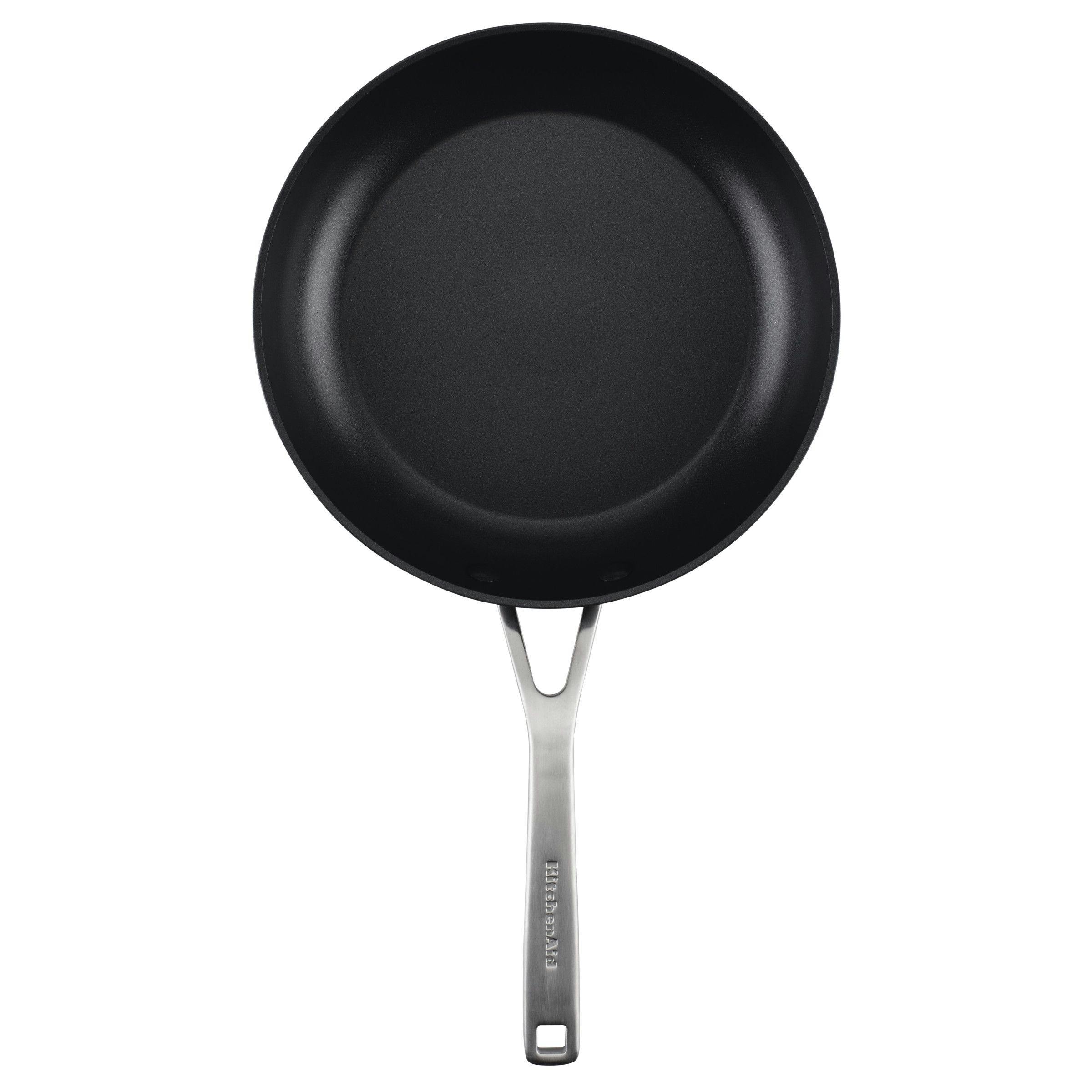 KitchenAid Hard Anodized Induction Frying Pan with Lid, 10-Inch, Matte Black