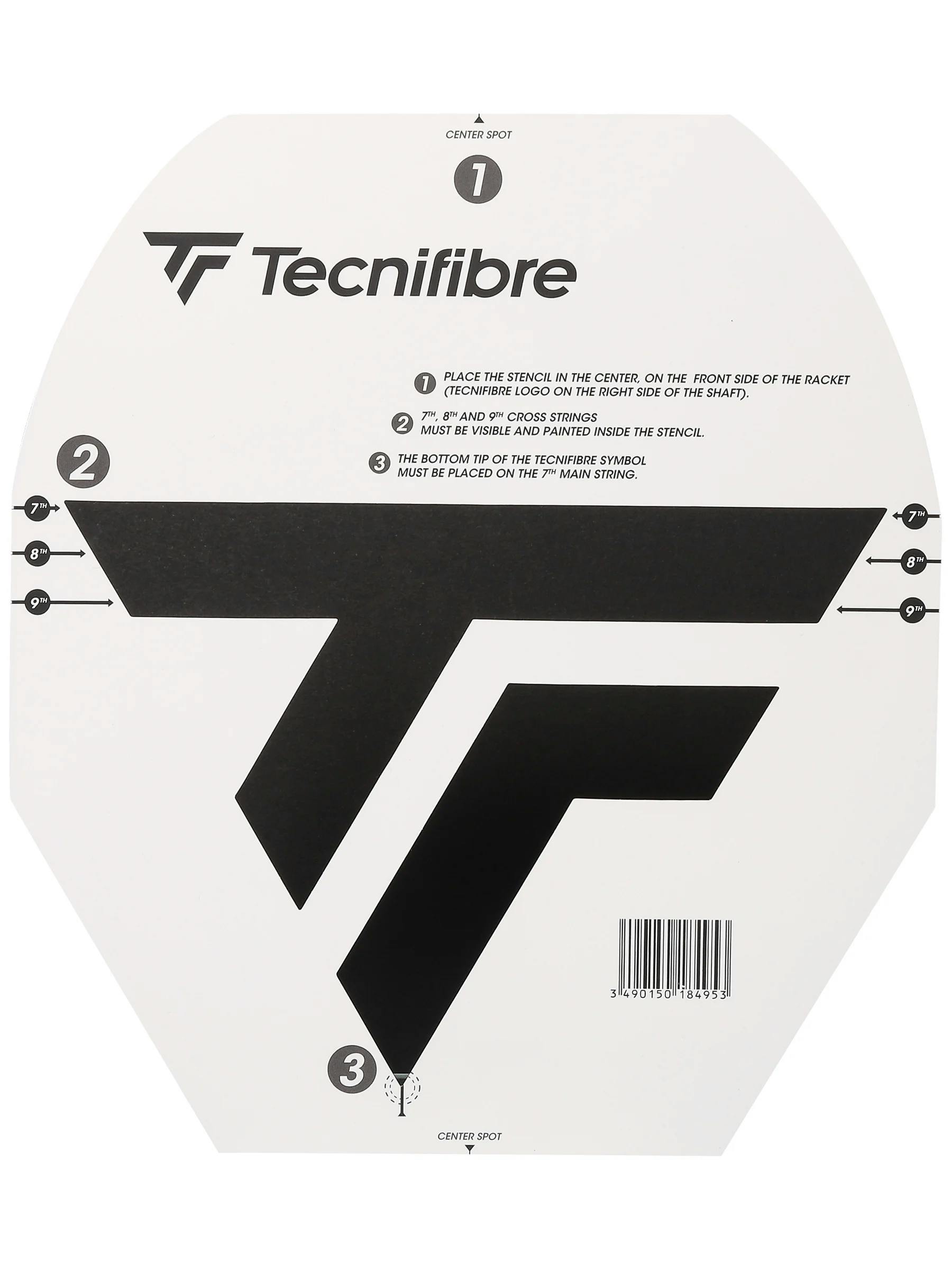 Tecnifibre Plastic Stencil · White · LG