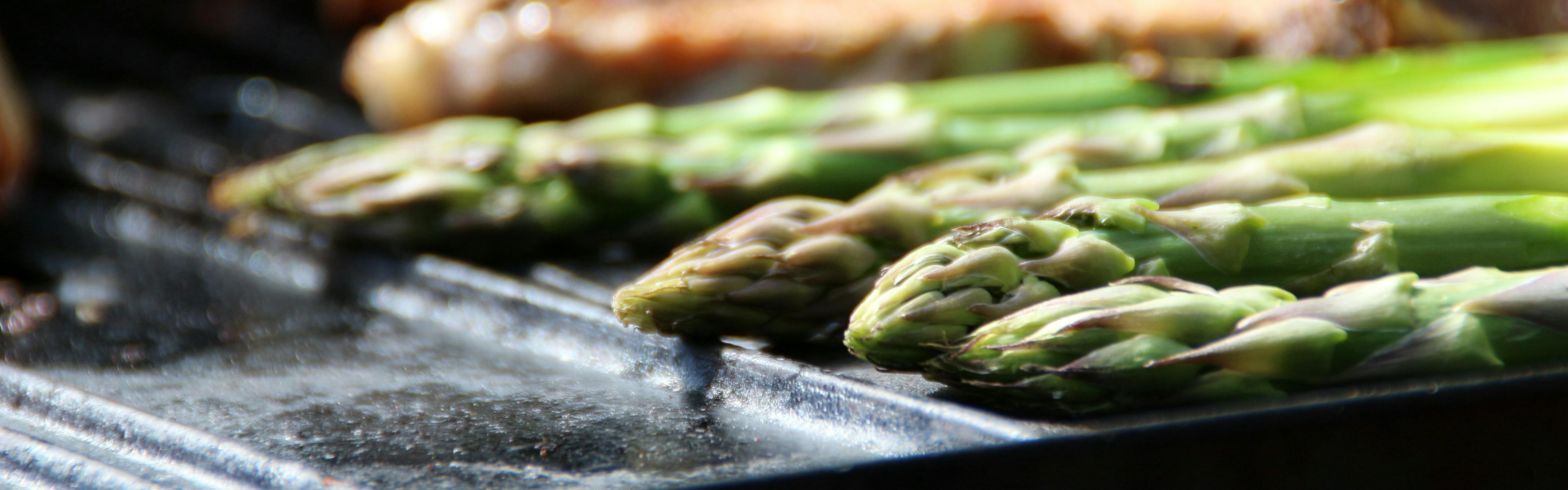 Asparagus on a grill.