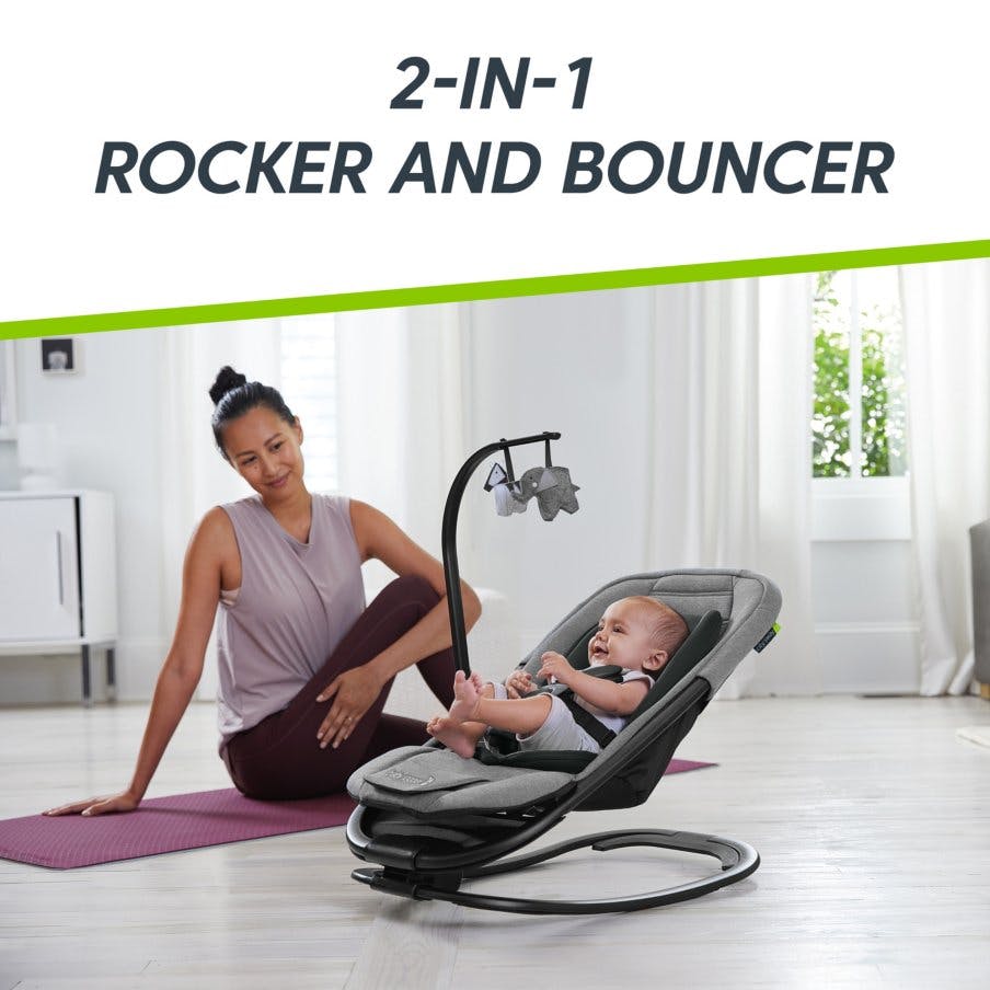 Baby Jogger City Sway 2-in-1 Rocker And Bouncer · Graphite