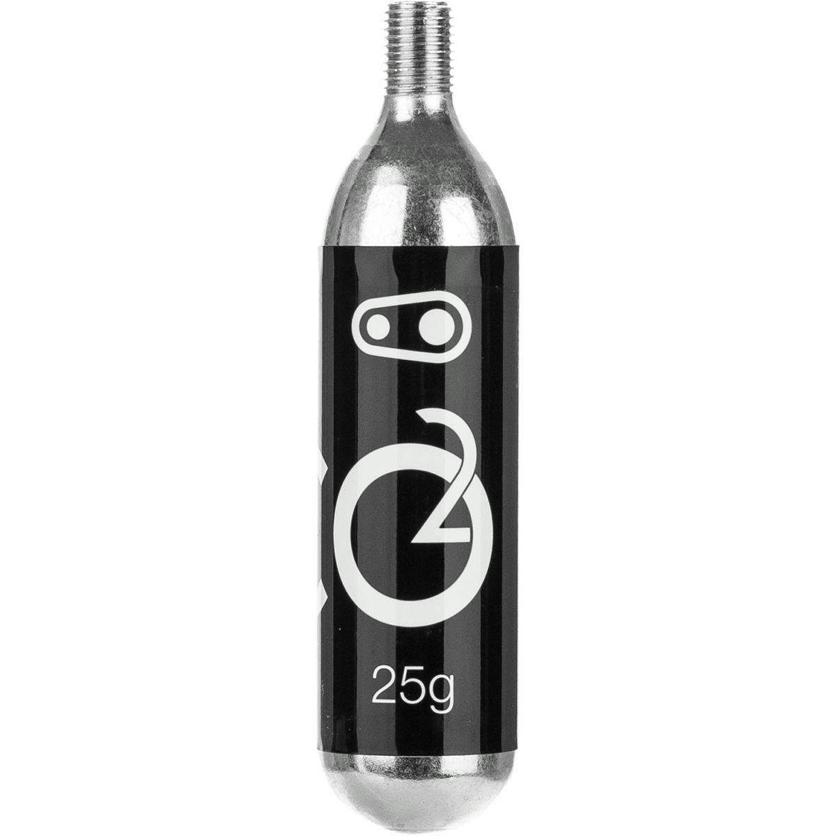 Crank Brothers CO2 25G Cartridge w/Inflator · Silver · 2 pack