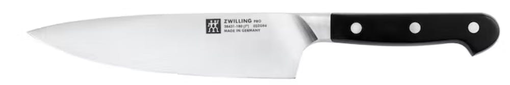 The Zwilling Pro Seven-Inch Slim Chef's Knife.