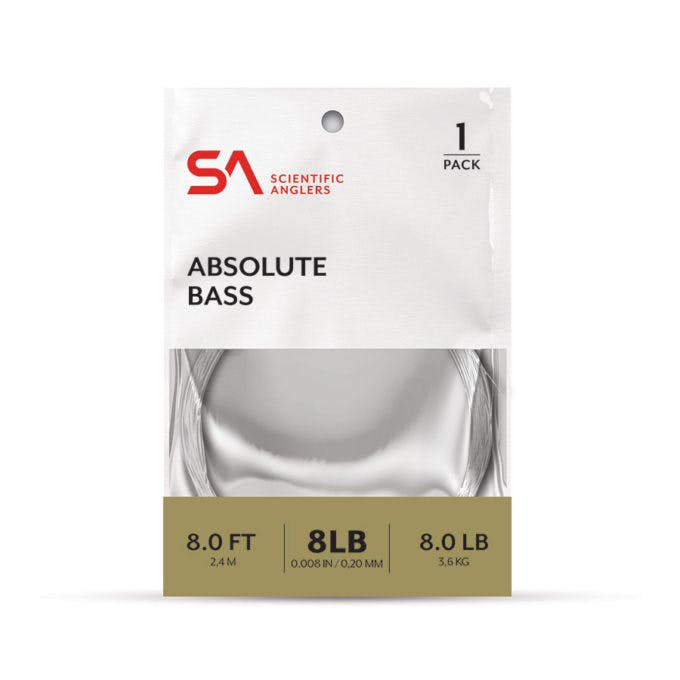 Scientific Anglers Absolute Bass Leader 8 ft Single Pack · 8 lb · Clear