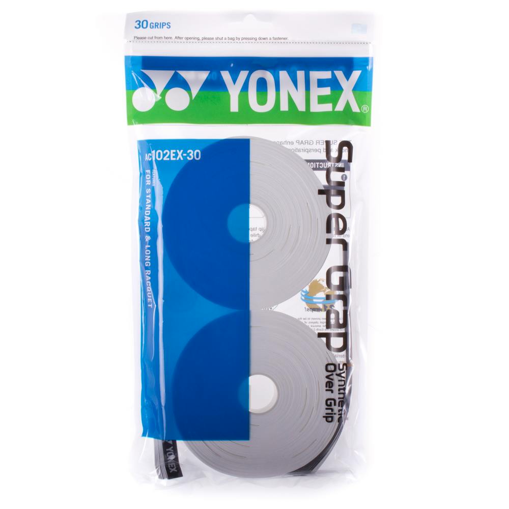 Product image of the 30-pack Yonex Super Grap O/G Overgrips.