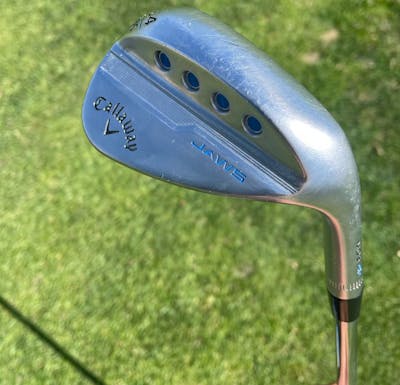 Close up of the back of the Callaway Jaws MD5 Platinum Chrome Wedge 2022.