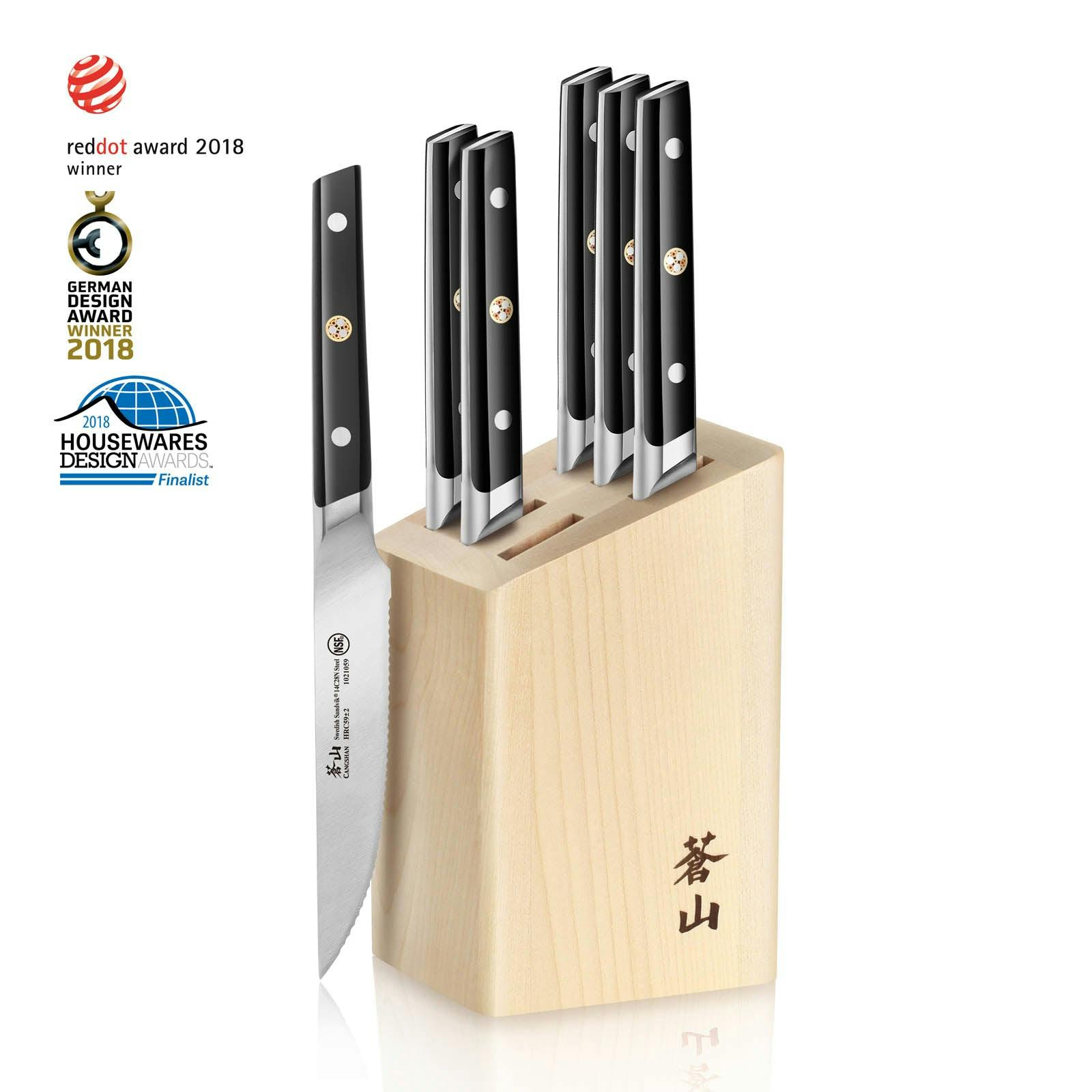 Cangshan TC Series 6-Piece Steak Knife Block Set