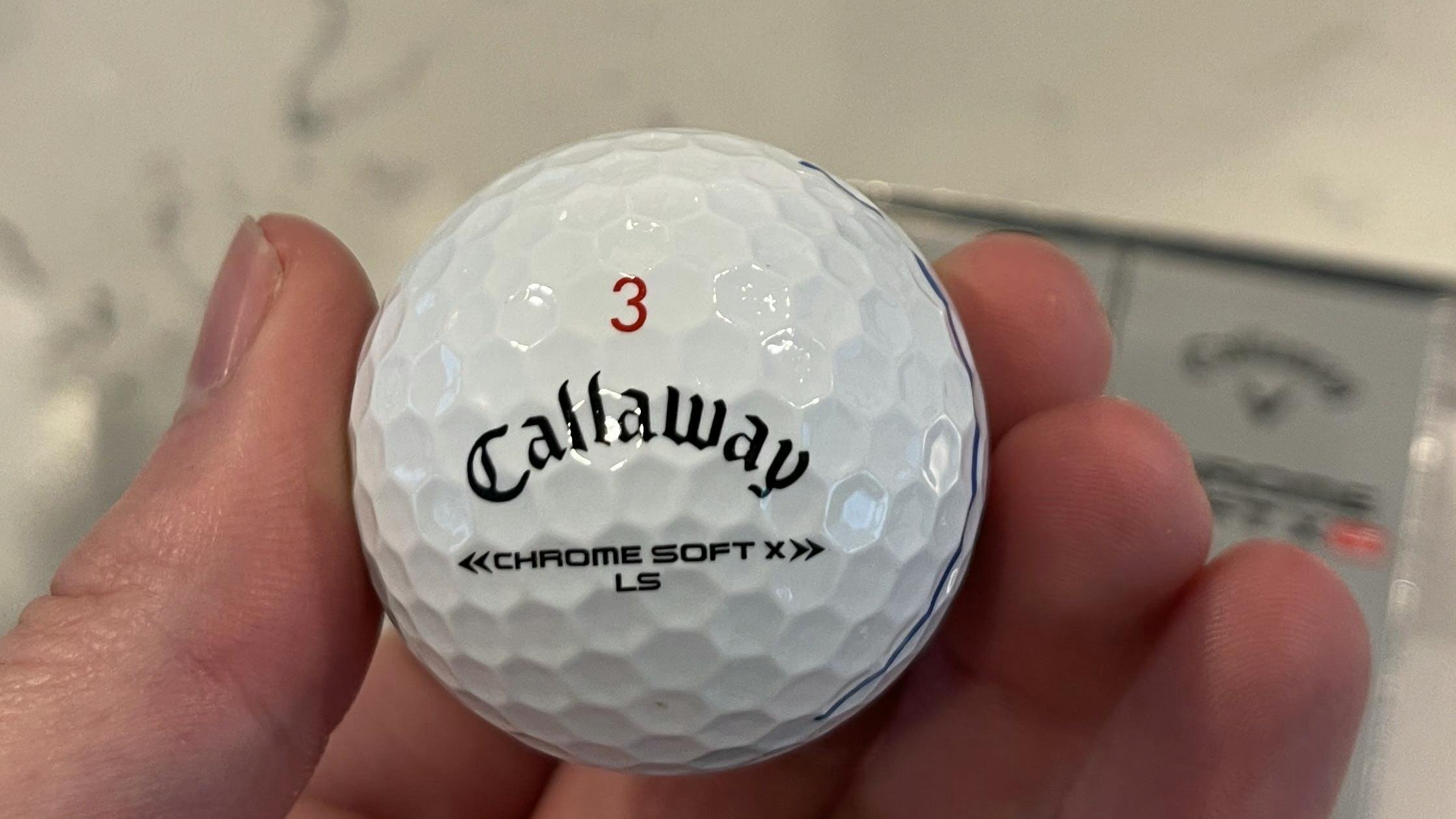 The Callaway 2022 Chrome Soft X LS Triple Track Golf Balls.