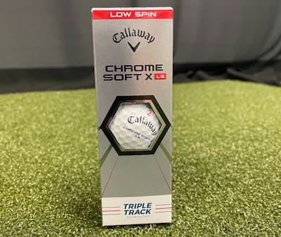 Sleeve of the Callaway 2022 Chrome Soft X LS Golf Balls.