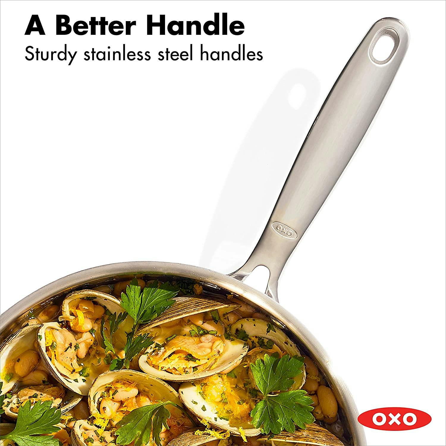 OXO Mira 3-Ply Stainless Steel 2-pc. Frying Pan