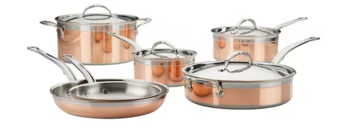 The Hestan Copperbond Cookware Set.