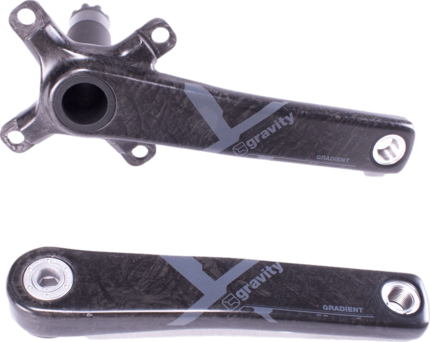 FSA Gravity Gradient Crankset Armset w/bolt kit · Gray · No Ring, 175mm, MegaEvo