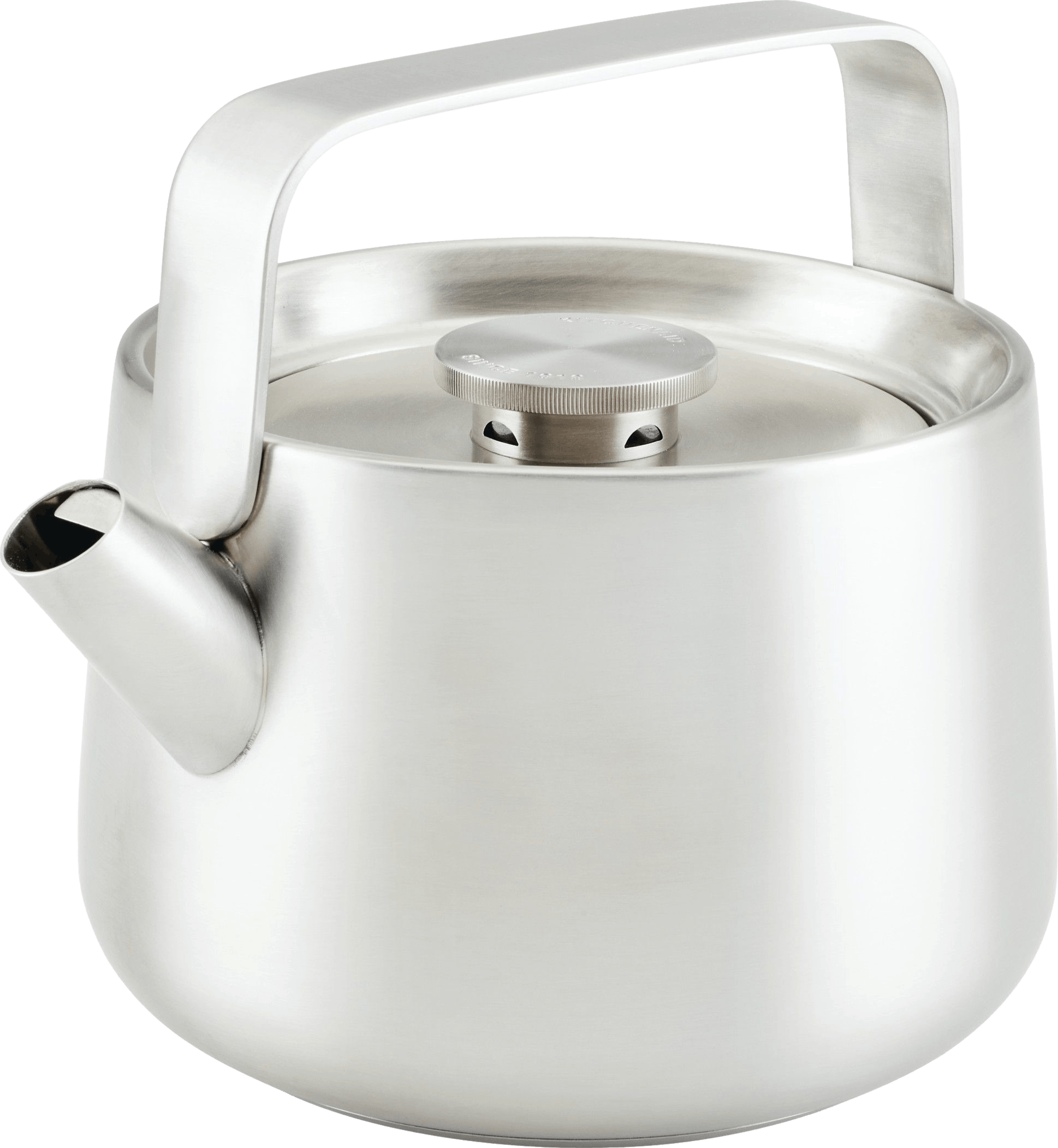 KitchenAid Stainless Steel Whistling Induction Teakettle, 1.9-Quart, Brushed Stainless Steel
