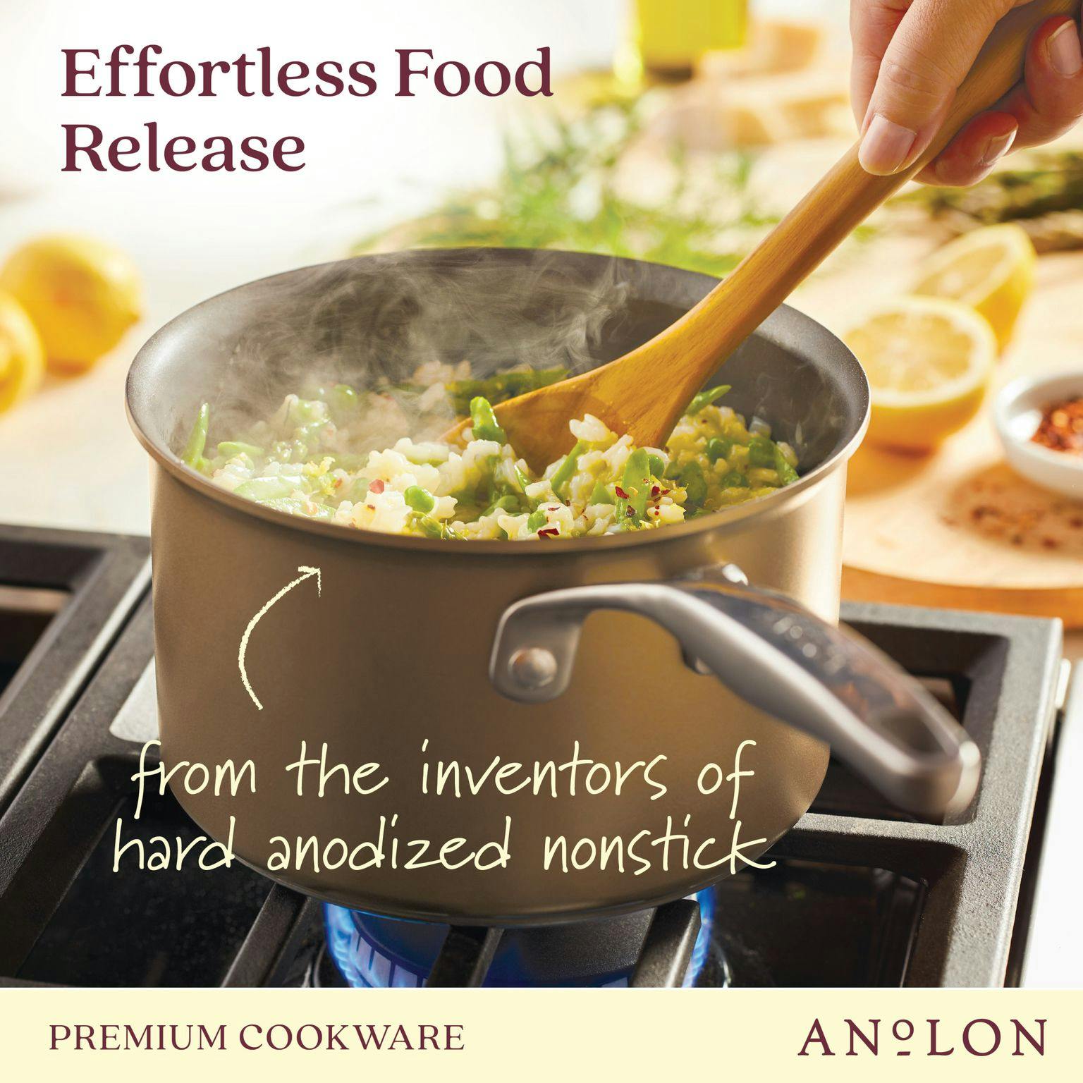 Anolon Advanced Bronze Hard-Anodized Nonstick 2-Qt Saucepan 