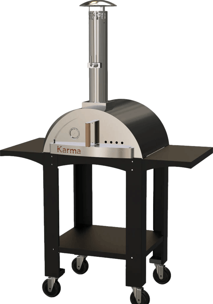 WPPO Karma Wood Fired Pizza Oven with Black Cart