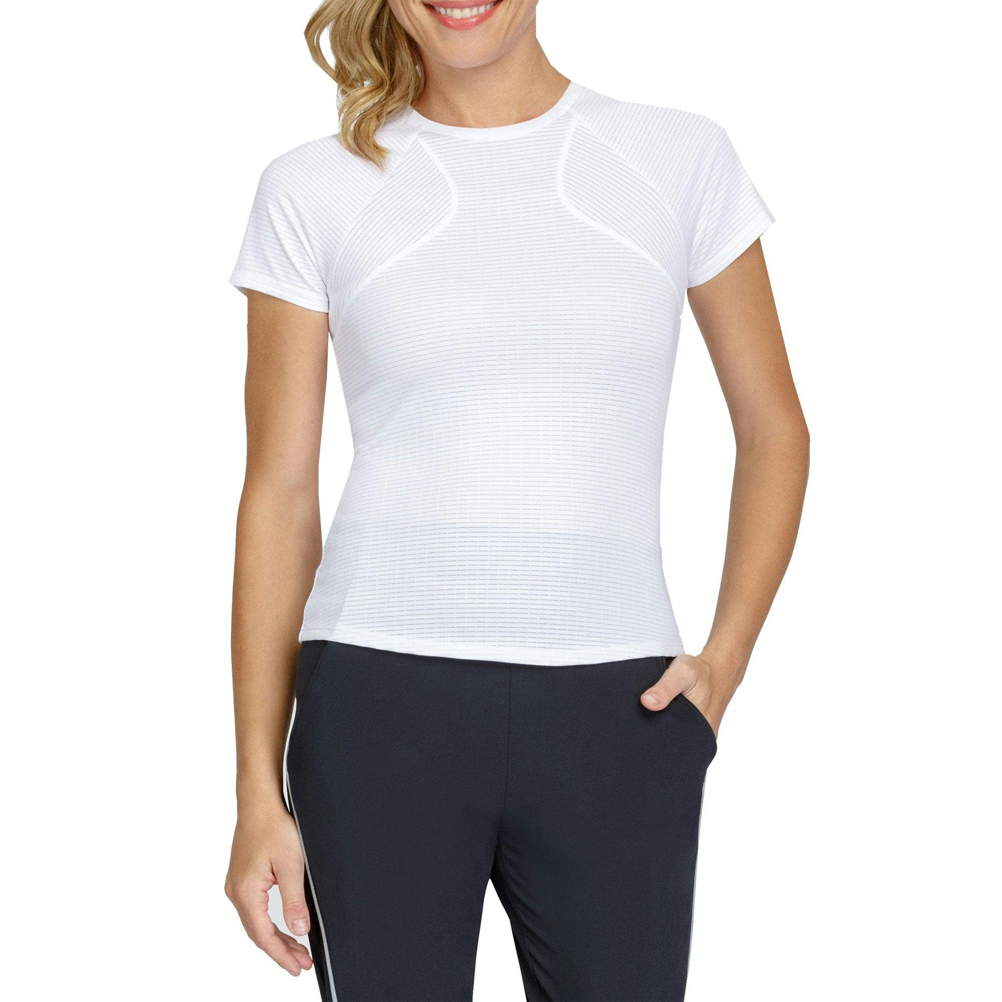 Tail Opal Chalk Womens Short Sleeve Tennis Shirt - CHALK 120 / S