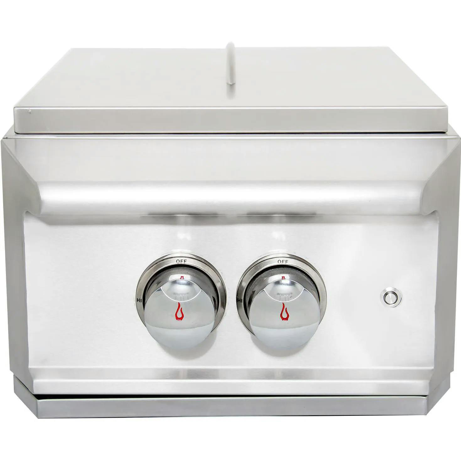 Blaze Professional LUX Built-In High Performance Power Burner with Wok Ring and Stainless Steel Lid · Natural Gas