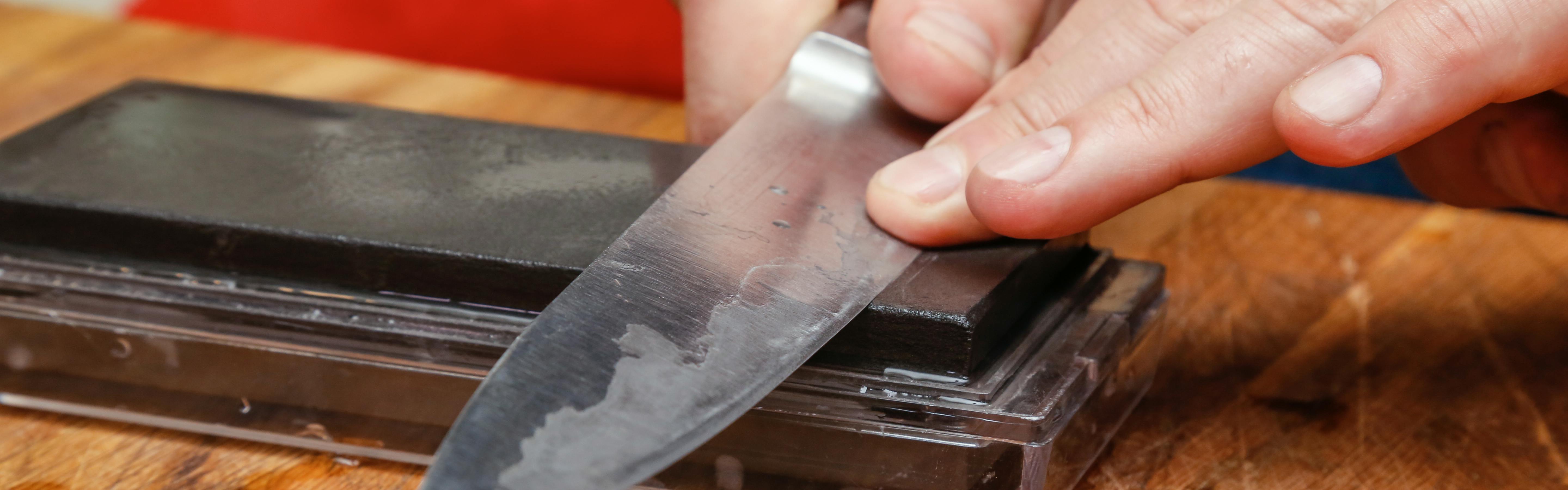 This innovative rolling knife-sharpener eliminates any chance of