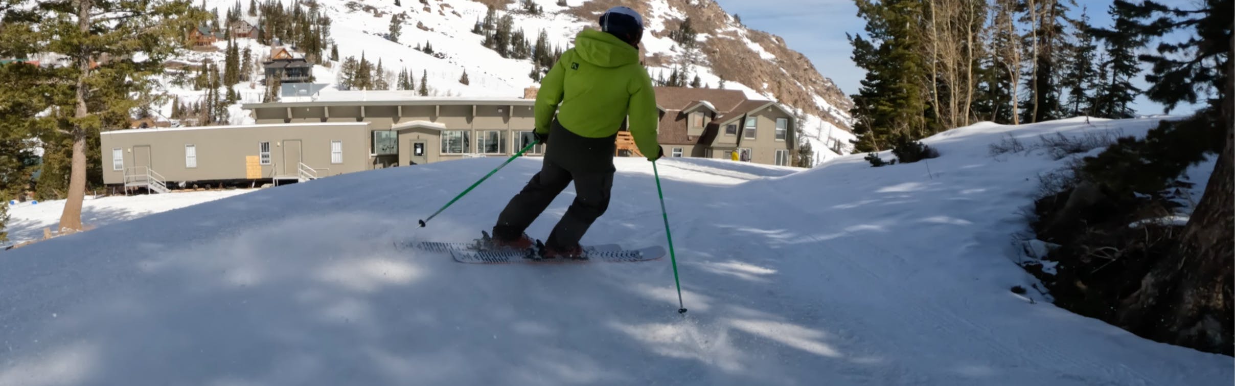 A skier on the 2023 Black Crows Serpo Skis.