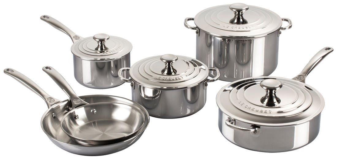 Le Creuset Stainless Steel 10-pc Set