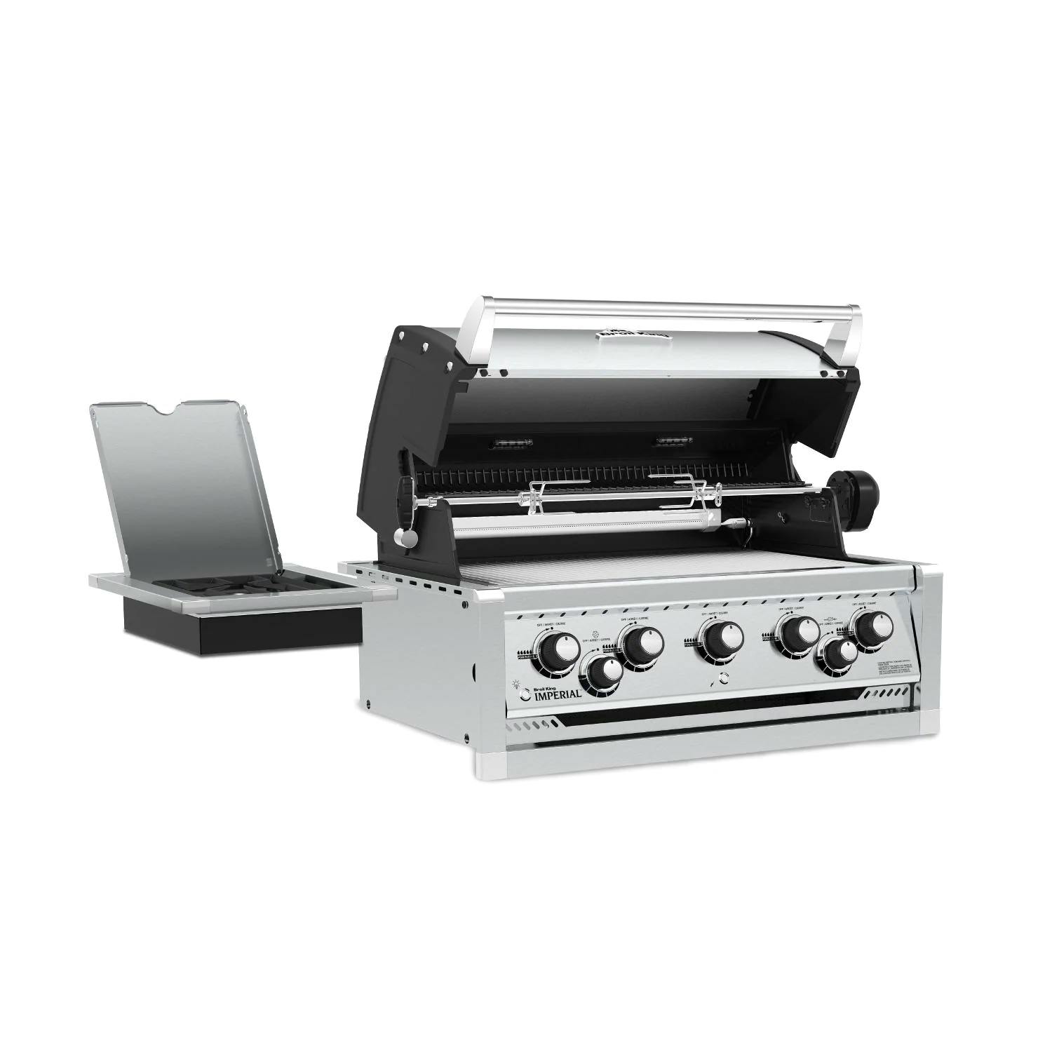 Broil King Imperial 590 Built-in Gas Grill with Rotisserie and Side Burner