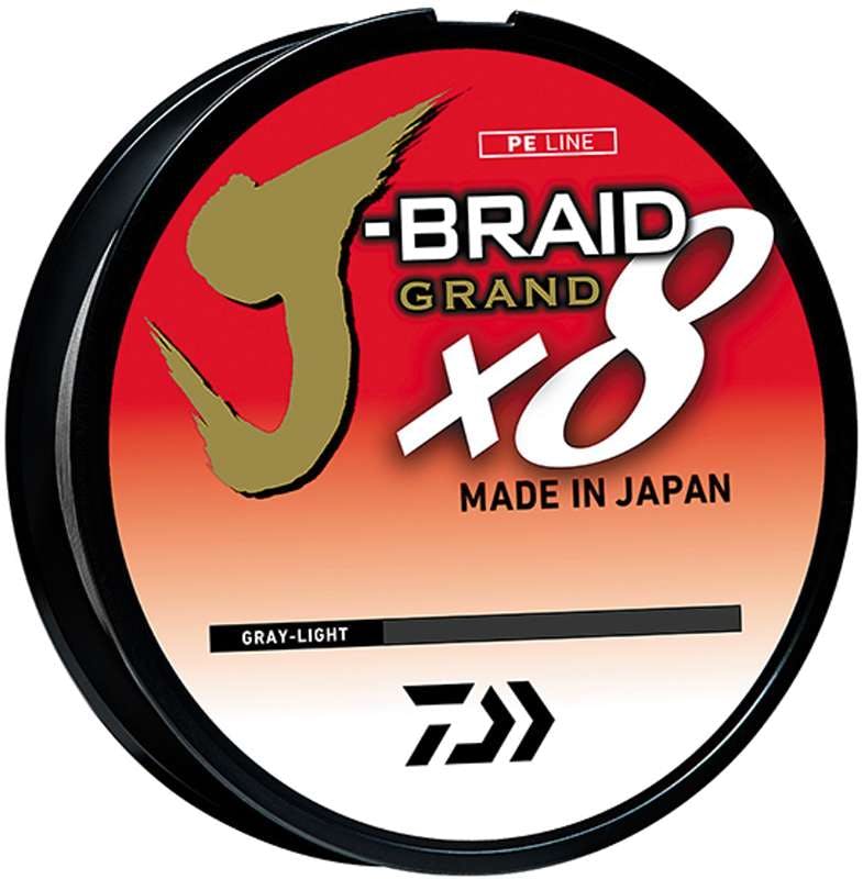 Daiwa J-Braid x8 Gray Light Grand Braided Line w/ Line Cutter