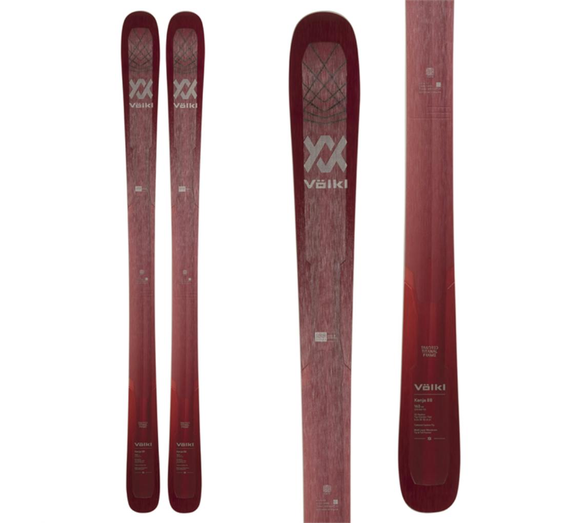 The Völkl Kenja 88 Skis.