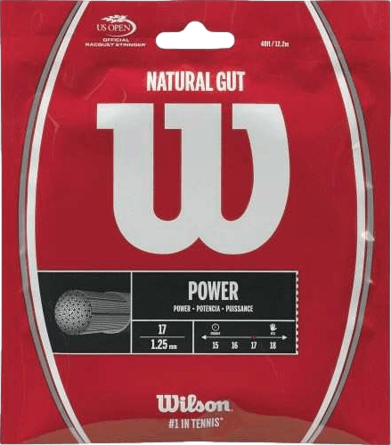 Wilson Natural Gut Power 17G/ 1.25 Tennis String Set