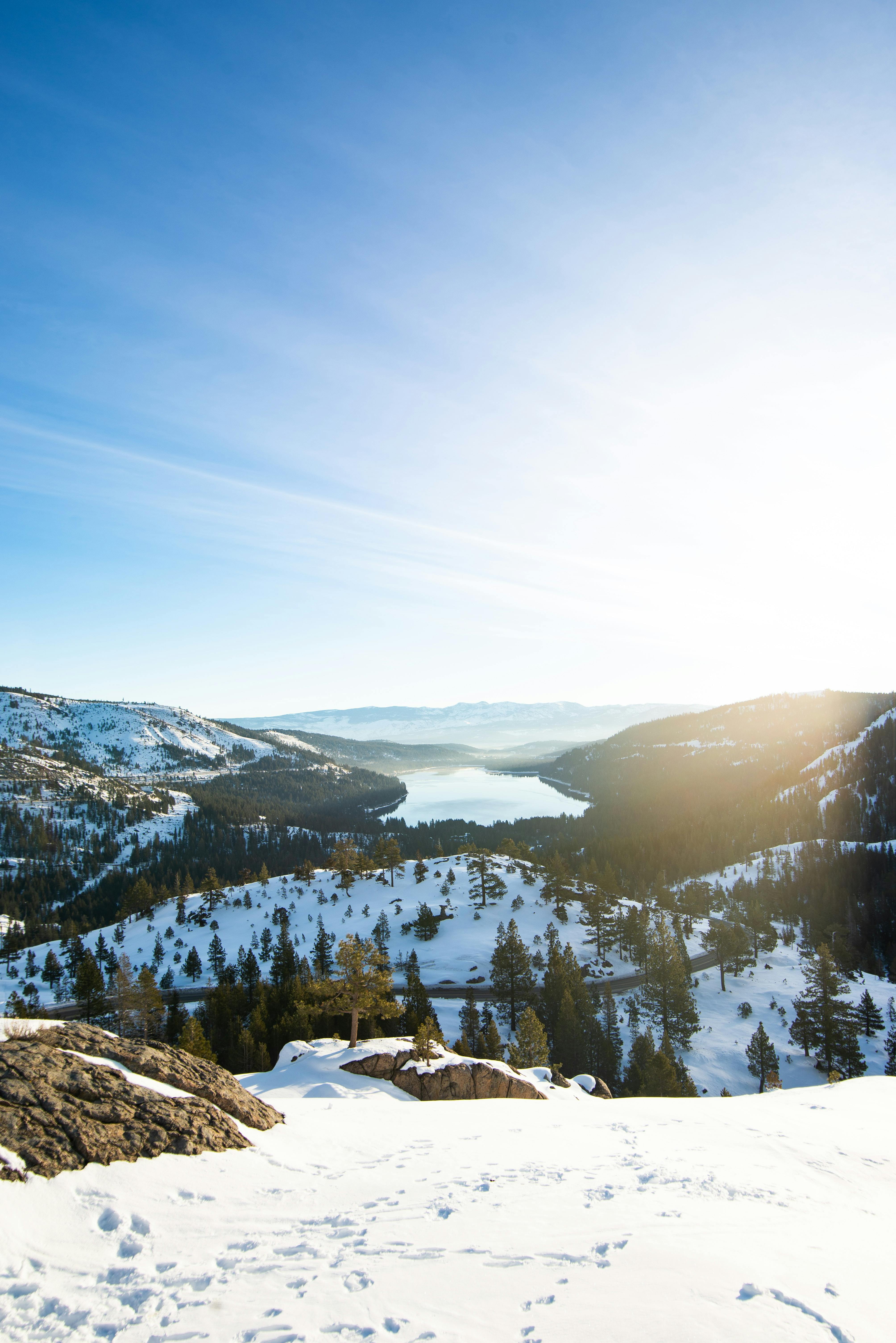 A winter view of Lake Tahoe. 