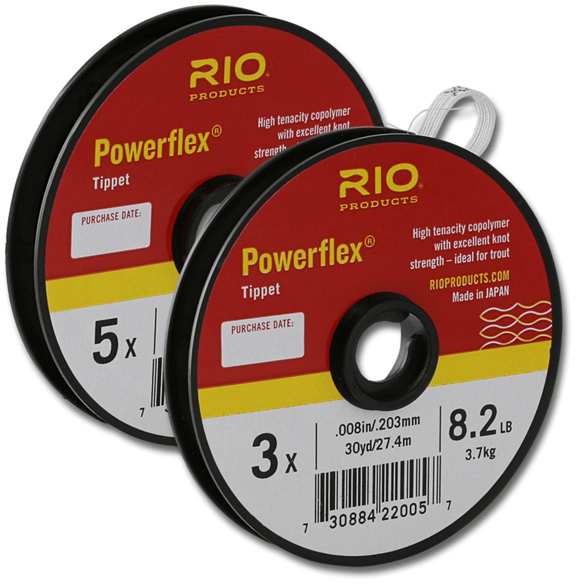Rio Freshwater Powerflex 3-Pack Tippet · 4x - 6x · 90 ft