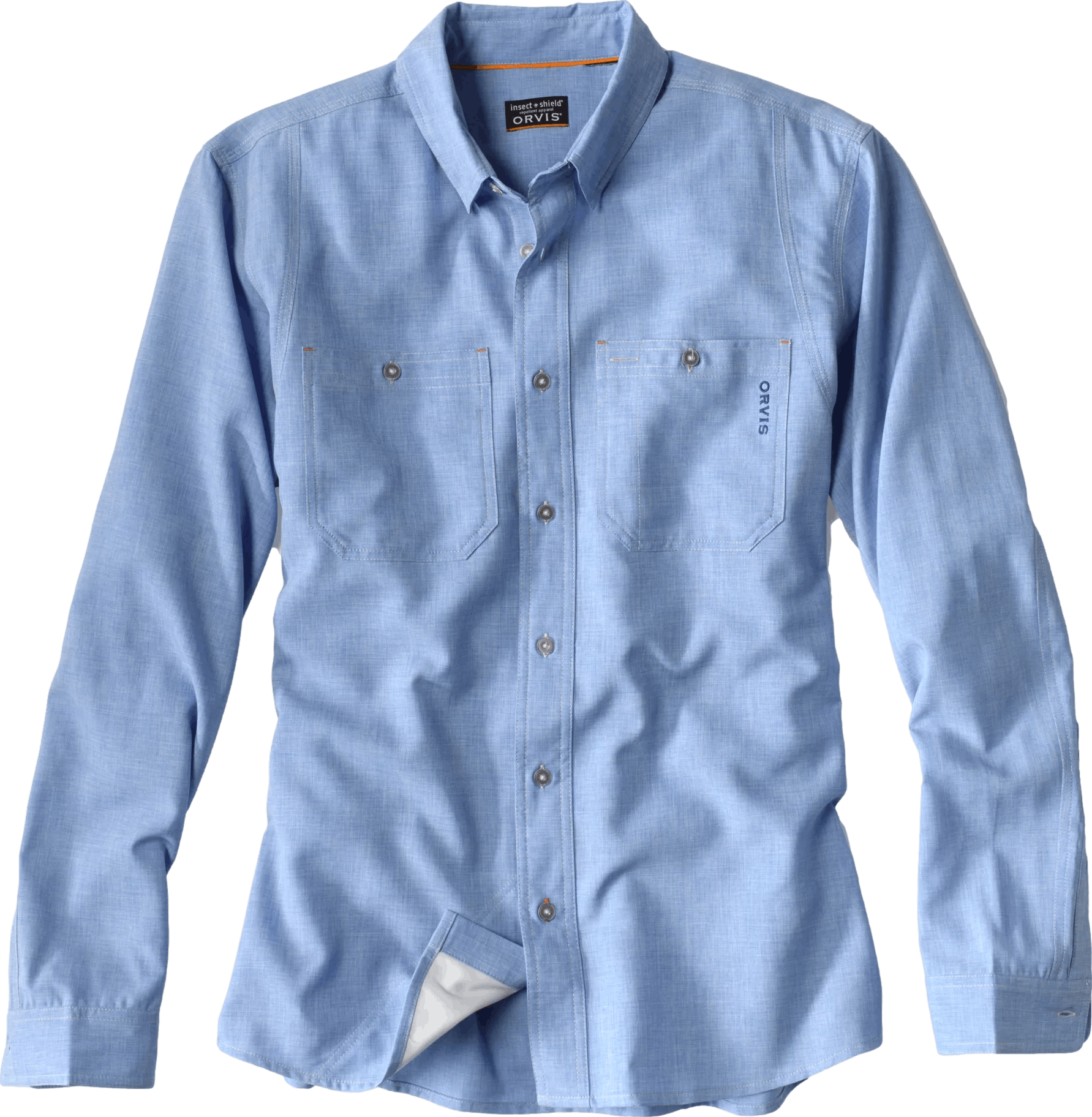 Orvis Men's Outsmart Tech Chambray Long Sleeve Shirt