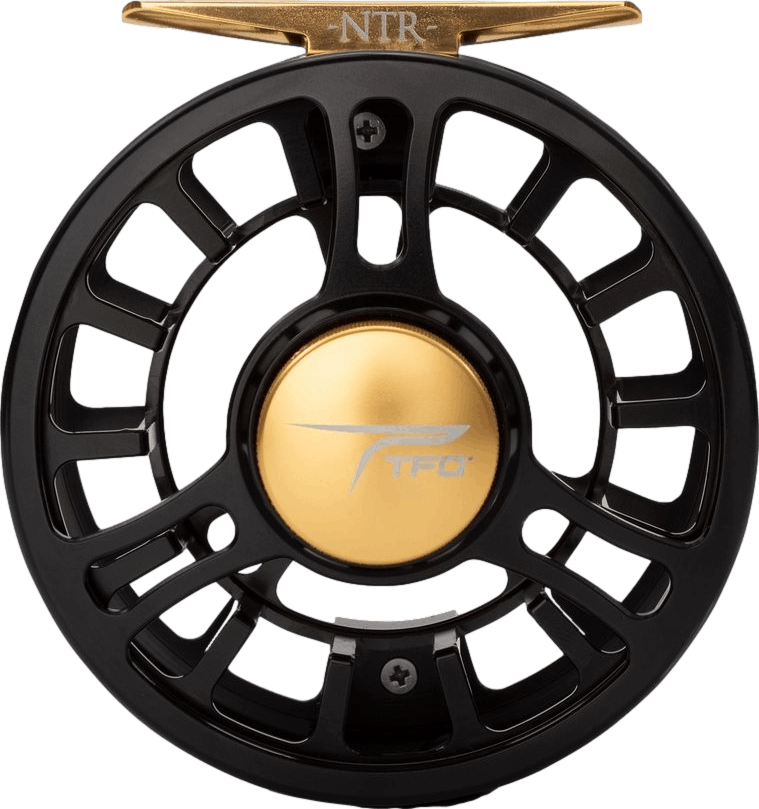 Temple Fork Outfitters NTR Large Arbor Reel · IV (9-10 wt) · Black / Gold
