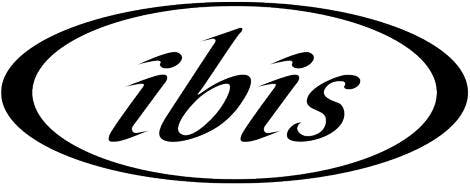 The Ibis logo reads "ibis" in a horizontal oval, all in black script.