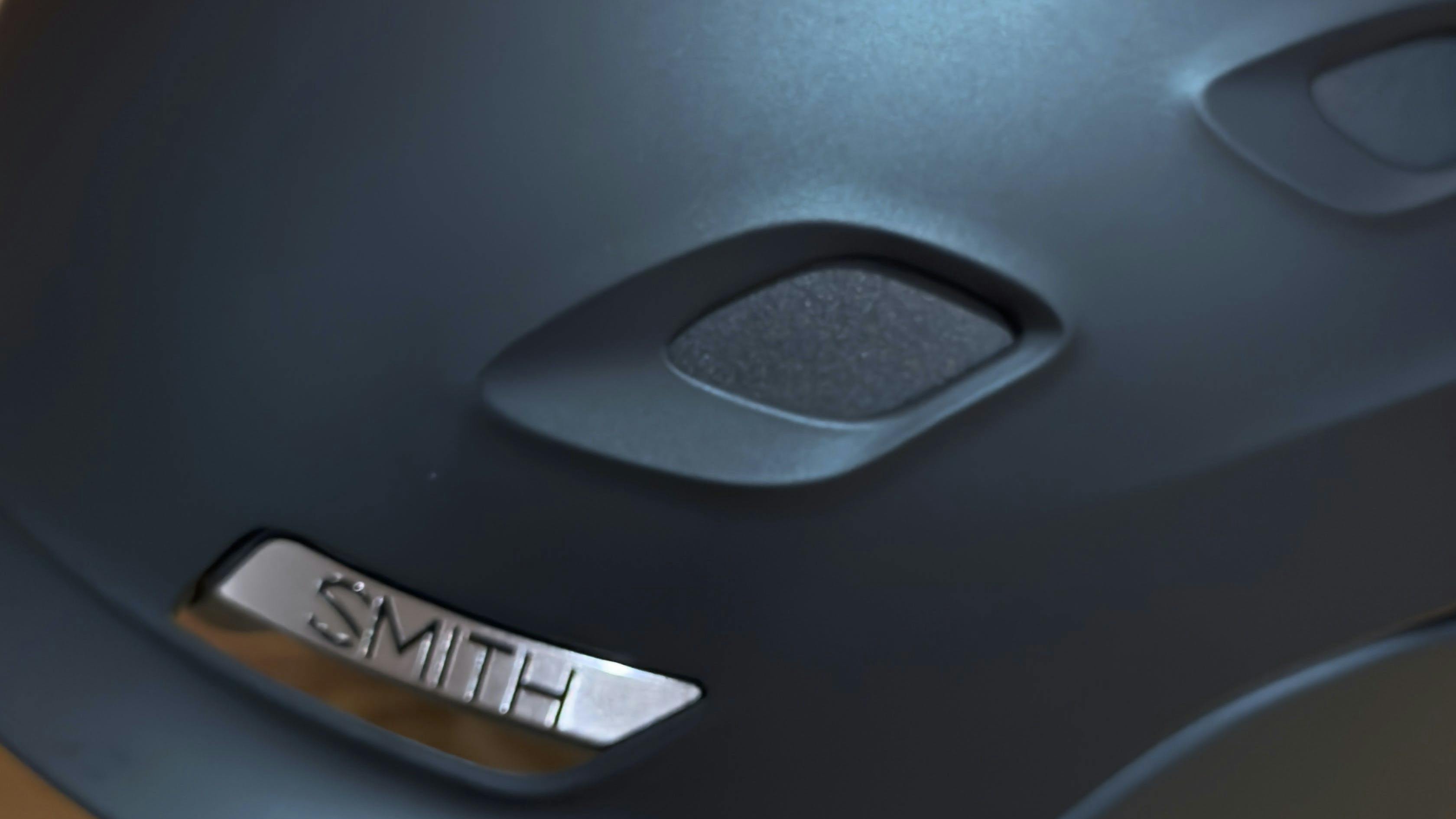 Closeup of Smith Women's Helmet.