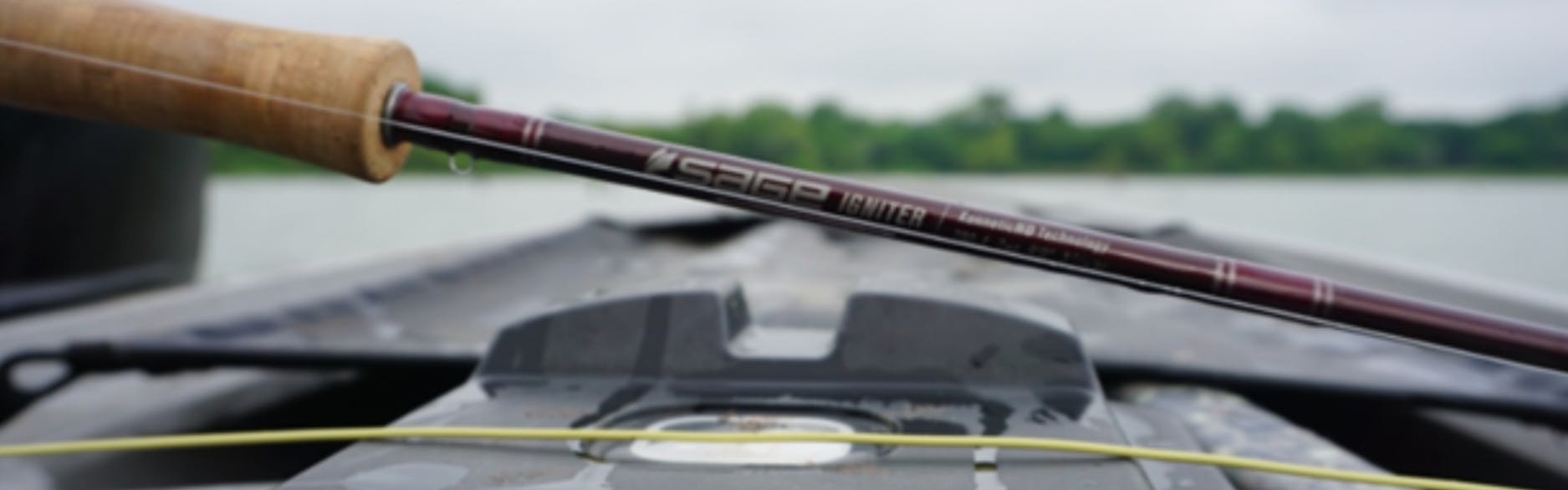 Close up of the  Sage Igniter 790-4 Fly Rod. 