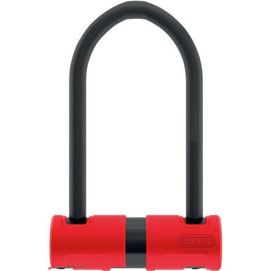 Abus 440A Alarm U-Lock - 4.2 x 6.3in, Keyed, Black/Red, Includes bracket