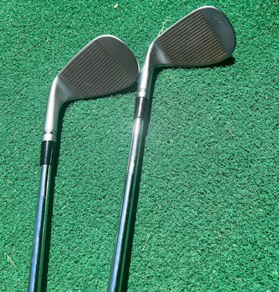 Two wedges with different face materials.