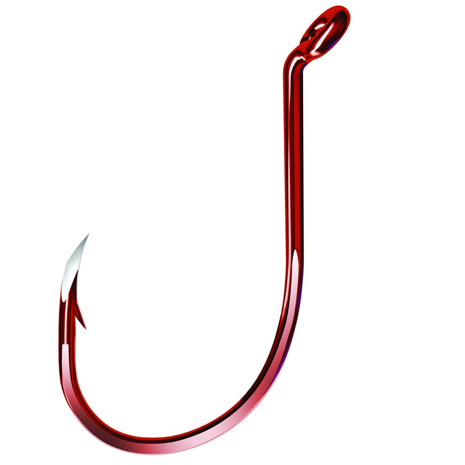 Eagle Claw Trokar TK2R Long Shank Octopus Hook · 2/0 · 8 pack · Red