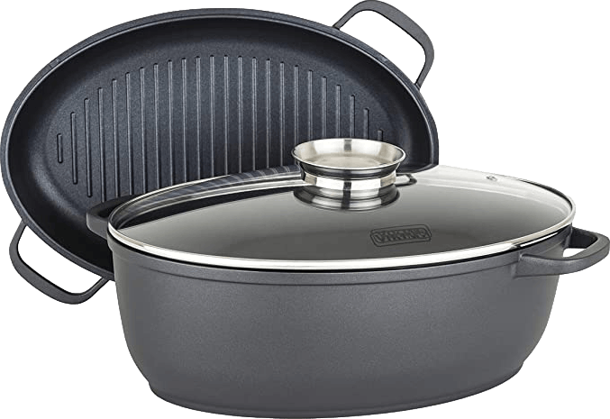 Viking Culinary Hard Anodized Nonstick Saucepan, 1 Quart, Includes Glass Lid,  Oven and Dishwasher Safe, Works on Electronic, Ceramic, and Gas Cooktops