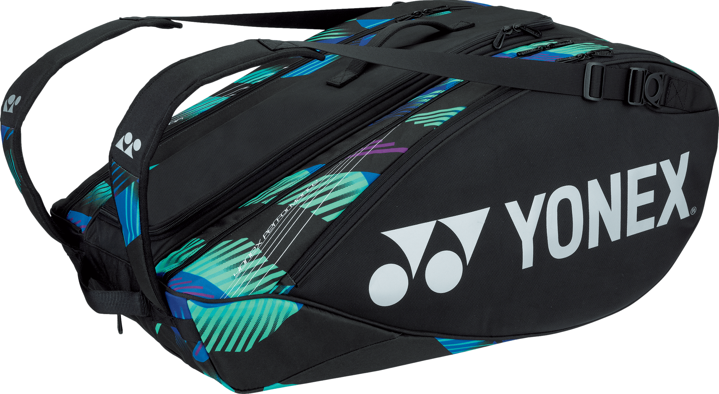 Yonex Pro Racquet 9-Pack Tennis Bag (2022) · Green/Purple