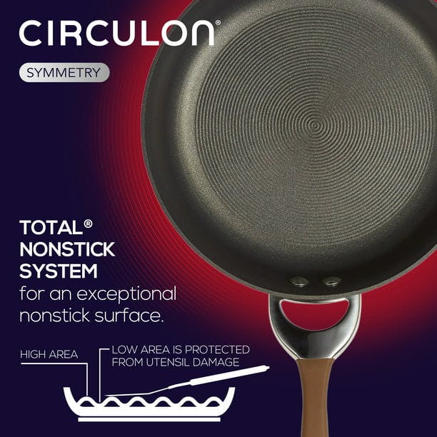 Circulon Symmetry Hard-Anodized Nonstick Induction Frying Pan, 8.5-Inch