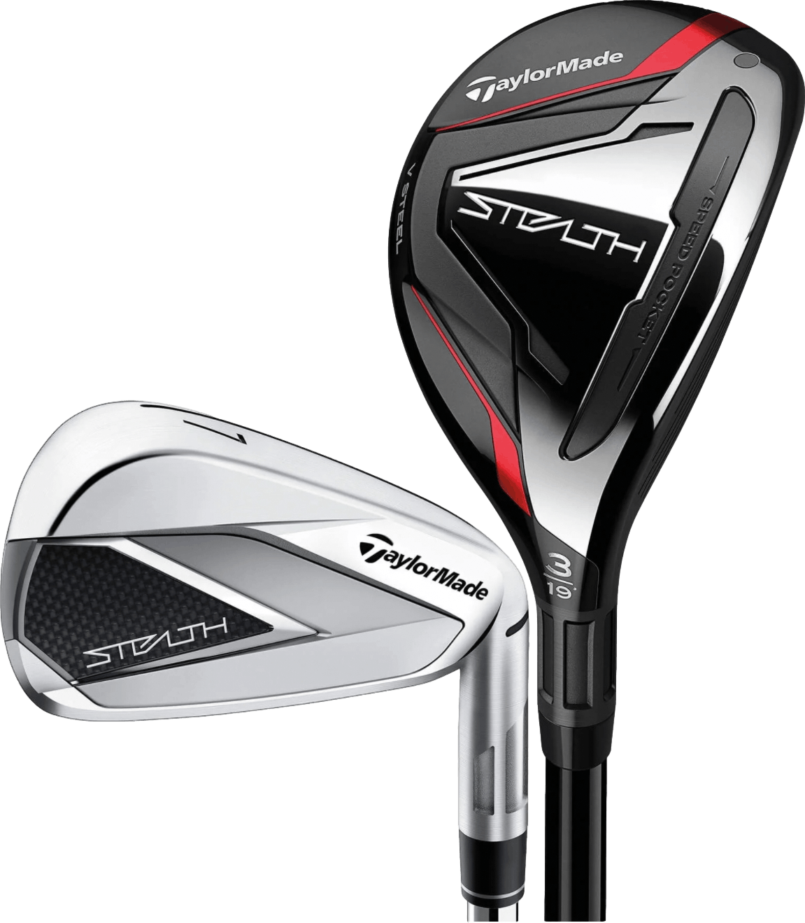 TaylorMade Stealth Combo Set · Right handed · Steel · Stiff · 3H,4H,5-PW