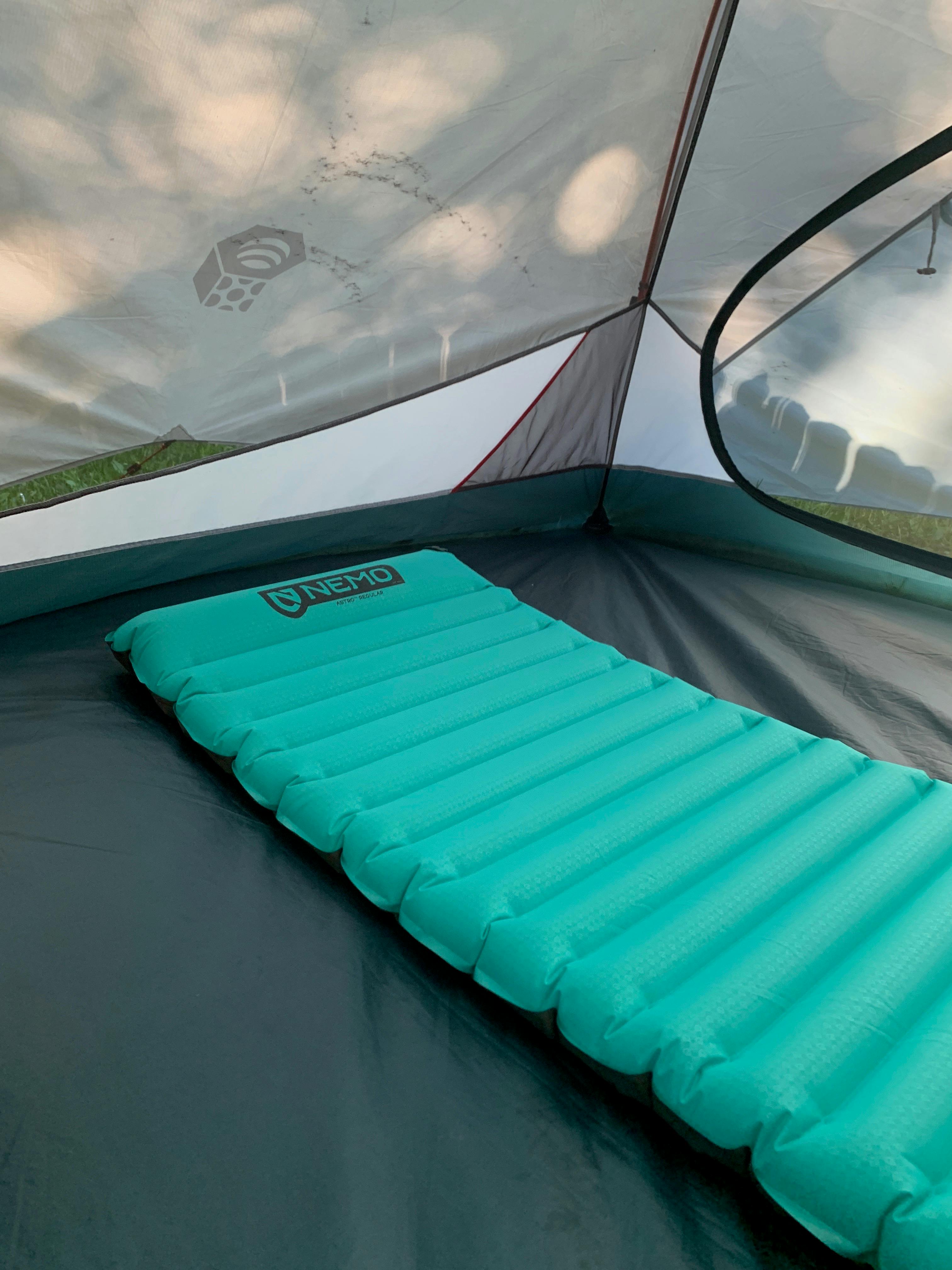 The Nemo Astro Sleeping Pad inside a tent. 