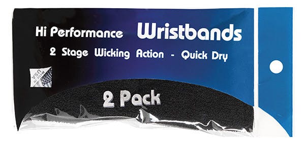 Tourna Hi-Performance Wristband (2 pair) (Black)