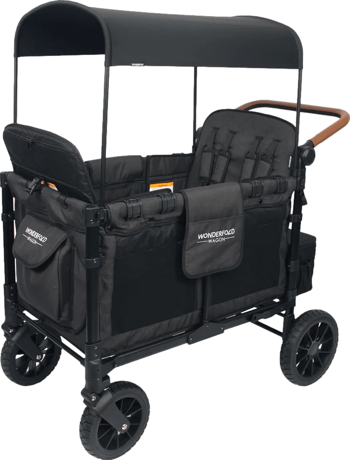 Wonderfold W4 Luxe Stroller Wagon · Charcoal Black
